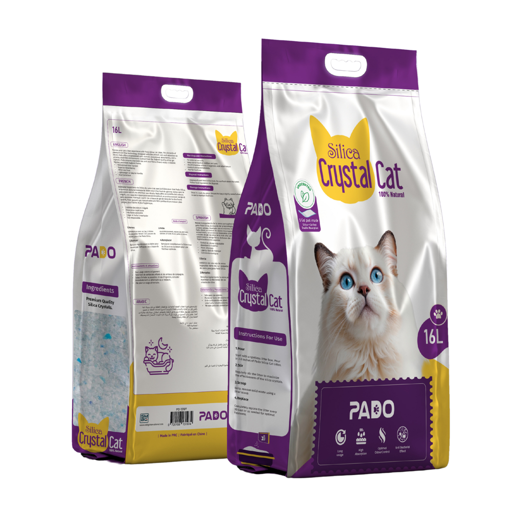 Pado Silica Crystal Cat Litter 16L - Unscented