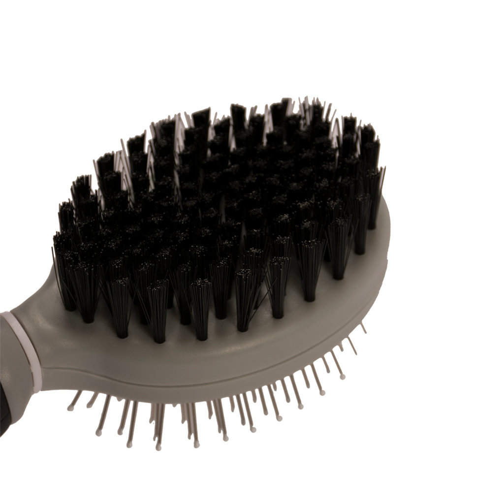 Duvo+ 2-In-1 Grooming Brush Small Black/Grey 