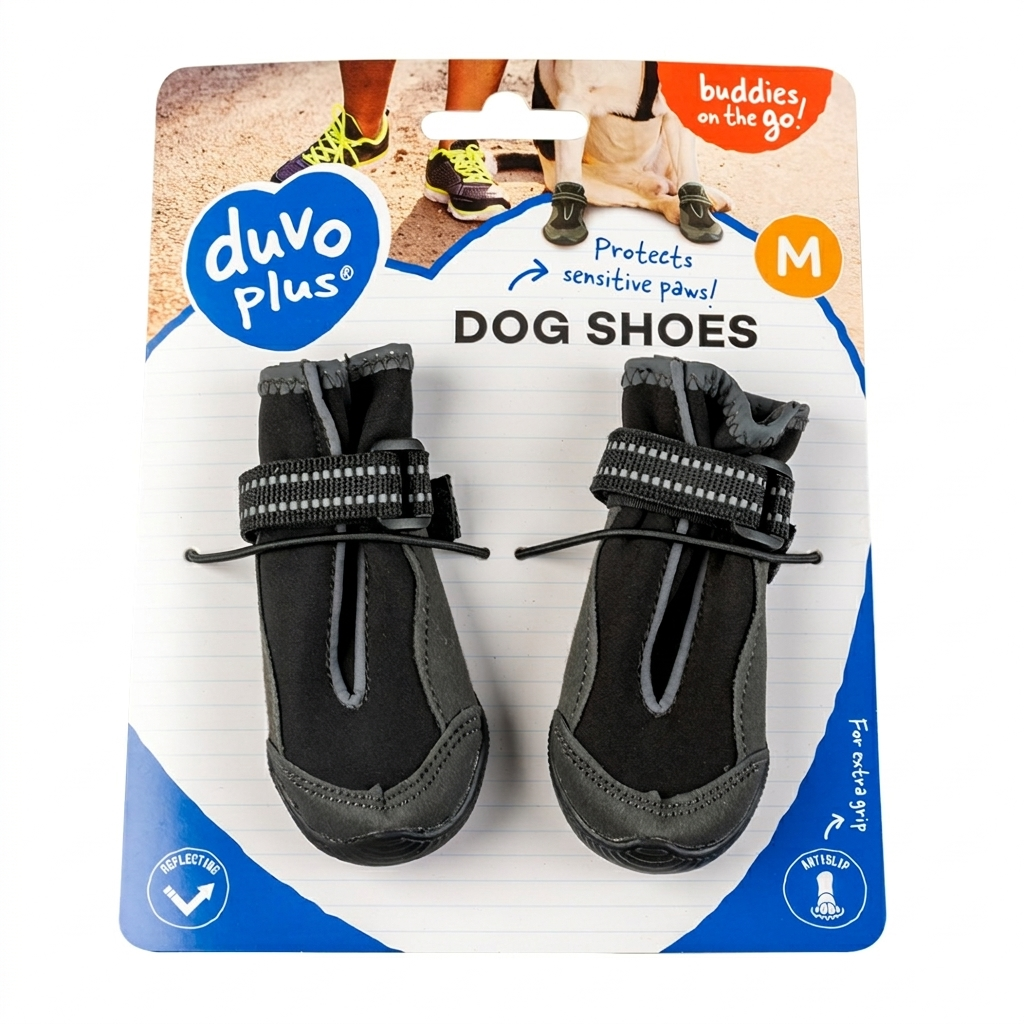 Duvo+ Dog Shoes 2St - M Black