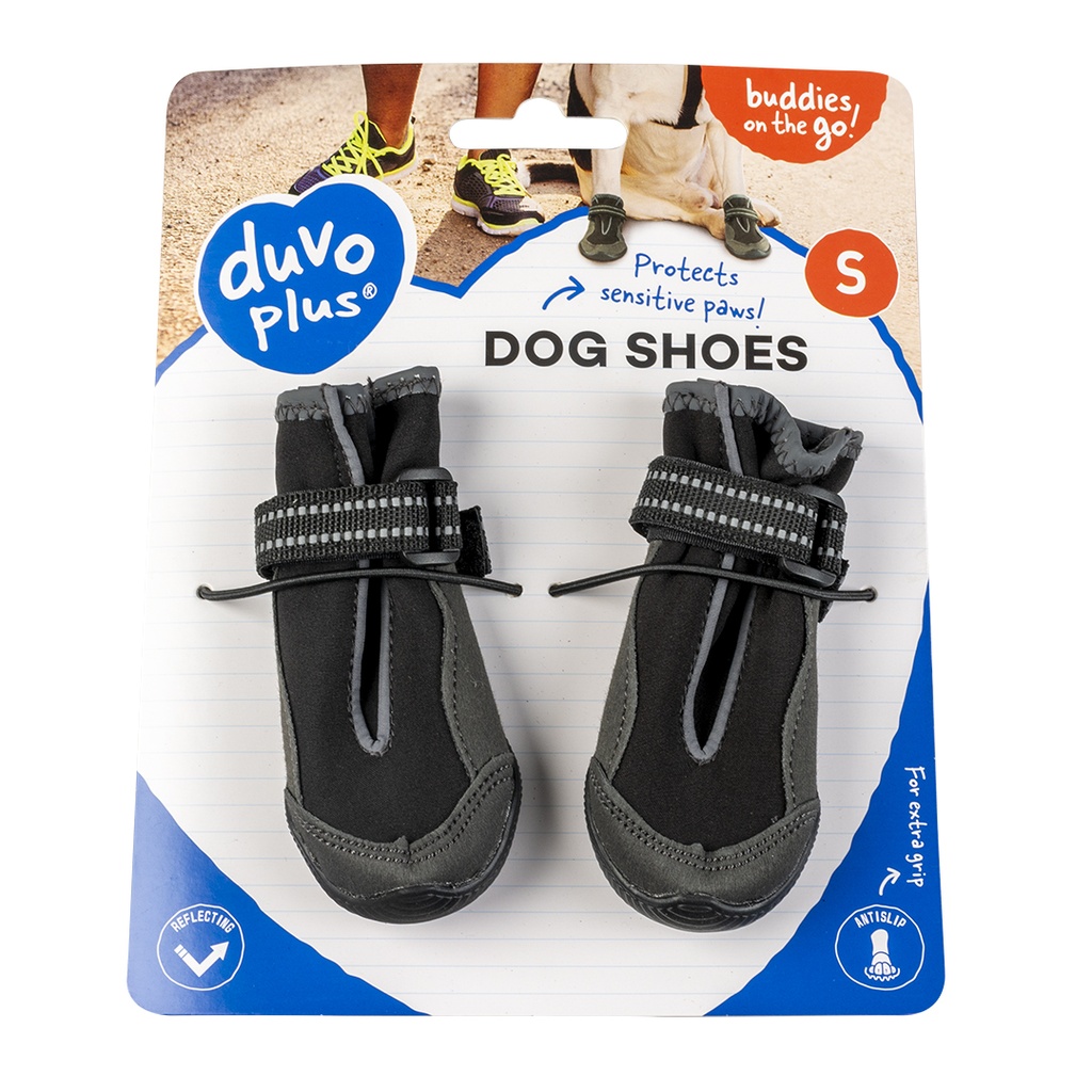 Duvo+ Dog Shoes 2St - S Black