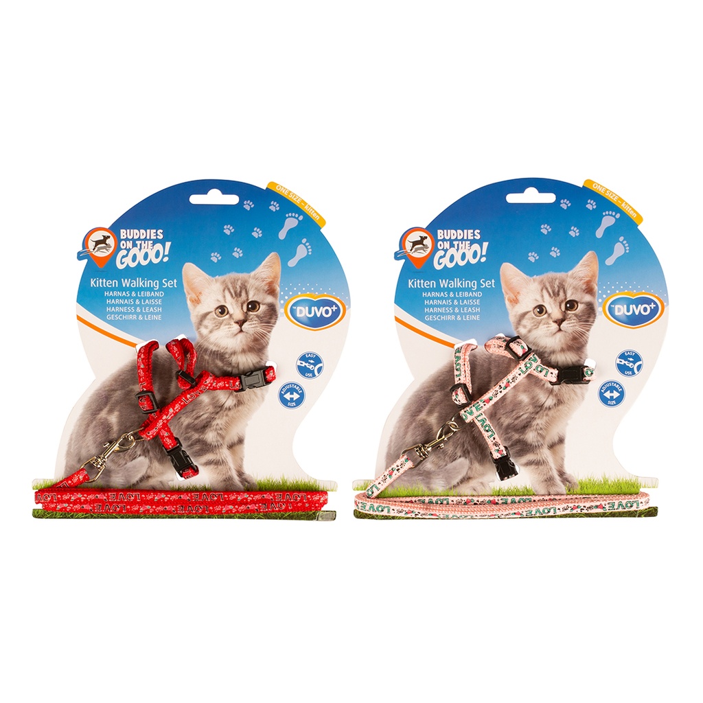 Duvo+ Kitten Walking Set Love 15-25cm / 8mm-125cm 