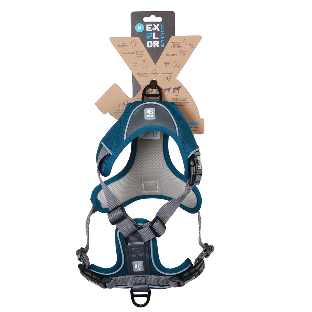 Duvo+ Ultimate Fit No-Pull Harness Classic M - 40-49Cm - 49- 65cm Petrol Blue