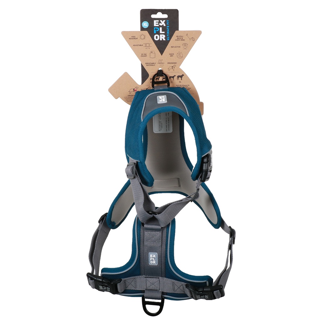 Duvo+ Ultimate Fit No-Pull Harness Classic Xl - 52-66Cm - 71- 104cm Petrol Blue