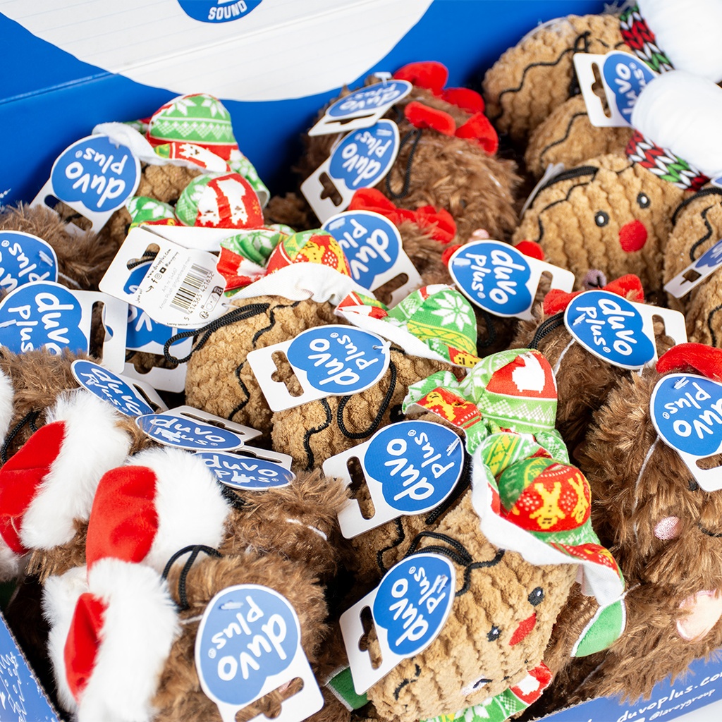 Duvo+ Xmas Plush Gingerbread Men 19X15X6cm - Display Mixed Colors