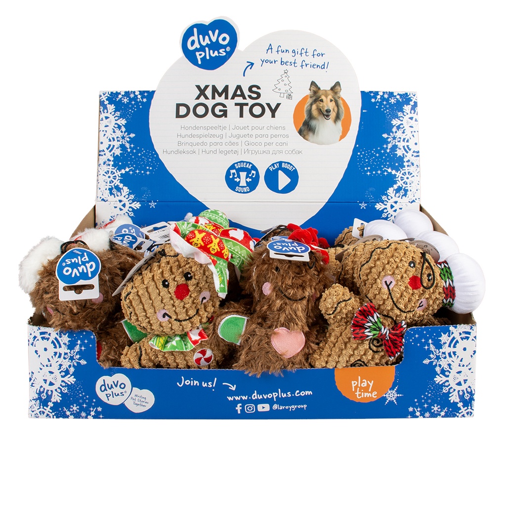 Duvo+ Xmas Plush Gingerbread Men 19X15X6cm - Display Mixed Colors