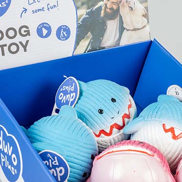 Duvo+ Latex Bulby Sharks 11x10x10cm - Display Mixed Colors