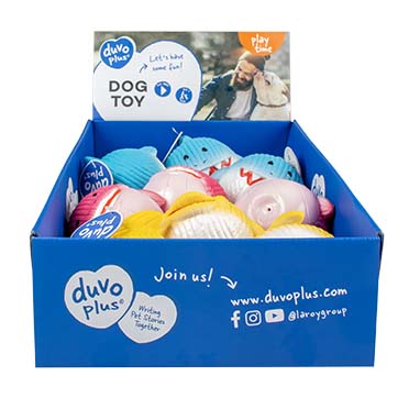 Duvo+ Latex Bulby Sharks 11x10x10cm - Display Mixed Colors