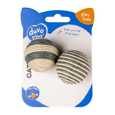 Duvo+ Rope Balls 2Pc - 4x4x4cm Grey