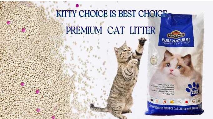 Kitty Choice Pure Natural Bentonite Cat Litter Mixed Fragrance , 20kg[Weight - 20kg]
