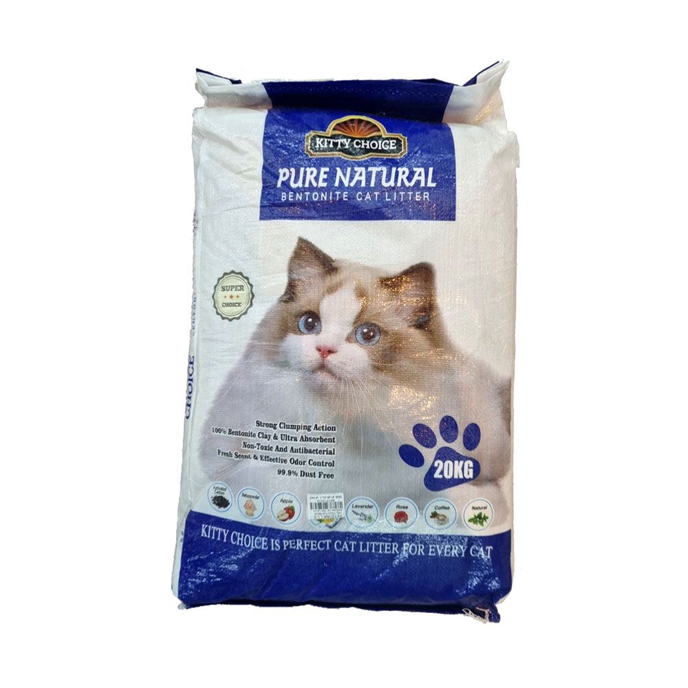Kitty Choice Pure Natural Bentonite Cat Litter Mixed Fragrance , 20kg[Weight - 20kg]