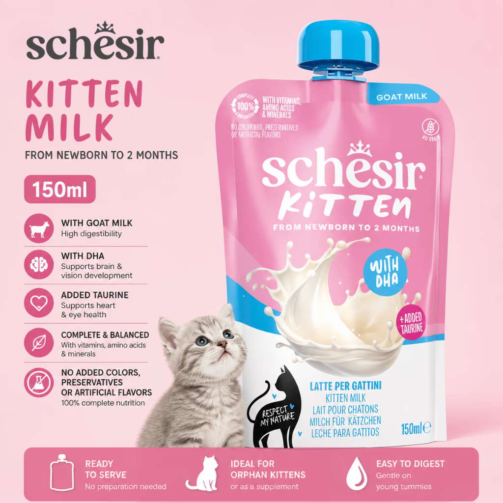 Schesir Baby-Goat Milk For Kitten -[Newborn to 2 months]-150ml [MOQ:6pcs]