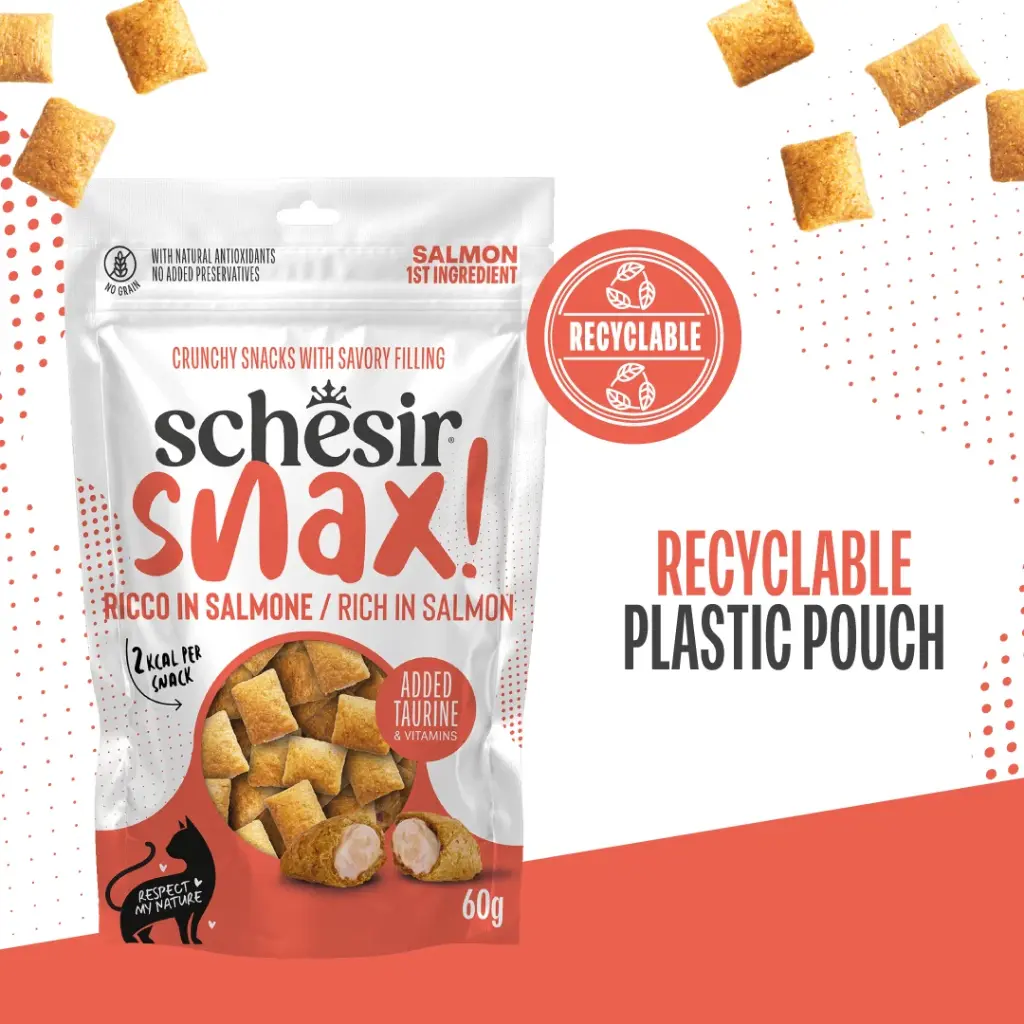 Schesir Snax! Crunchy & Creamy Dog Snack 60g-Salmon
