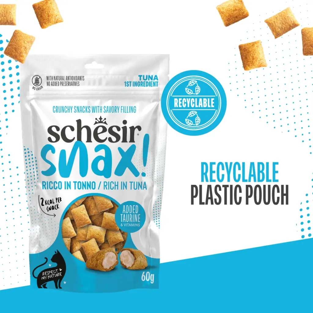 Schesir Snax! Crunchy & Creamy Dog Snack 60g-Tuna