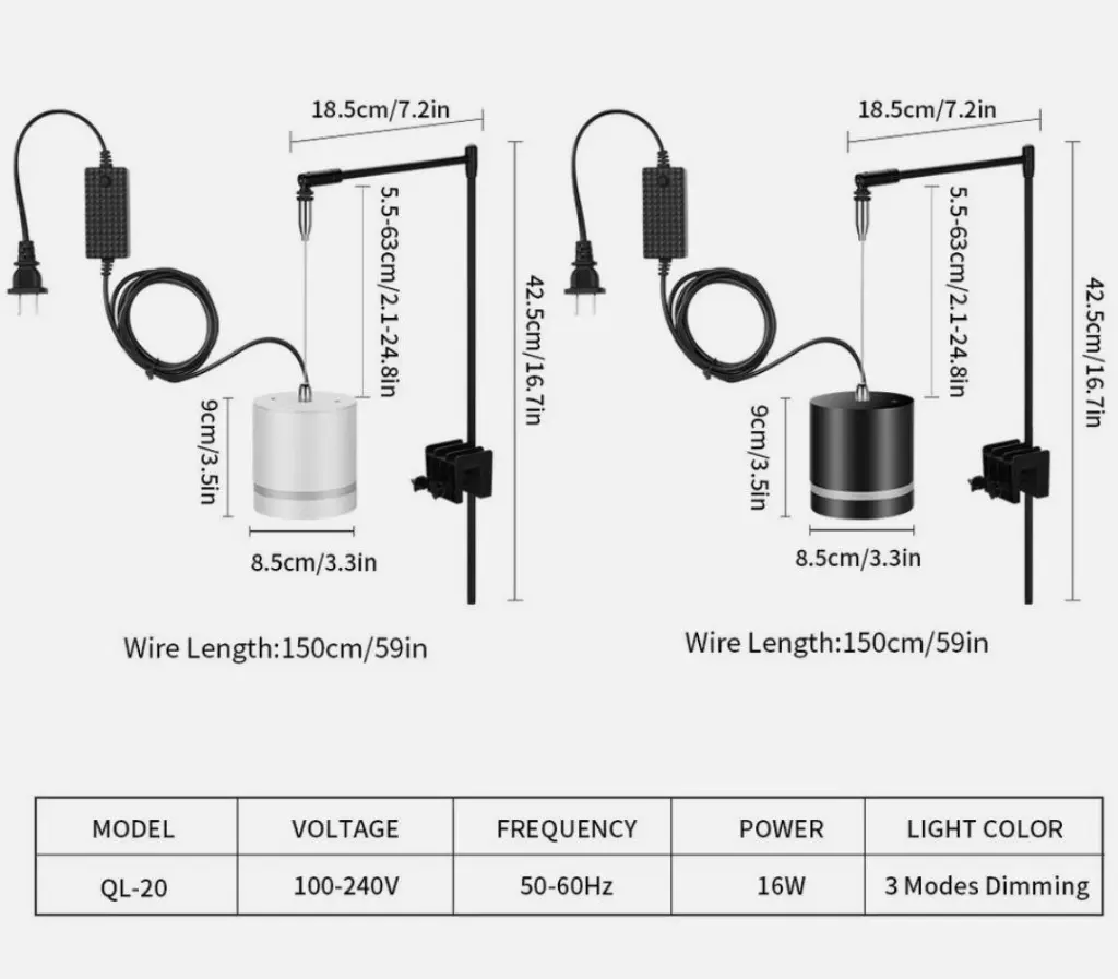 Karis Quanlong Color-Changing Planted Aquarium LED Light QL-20 [Power - 16W] 