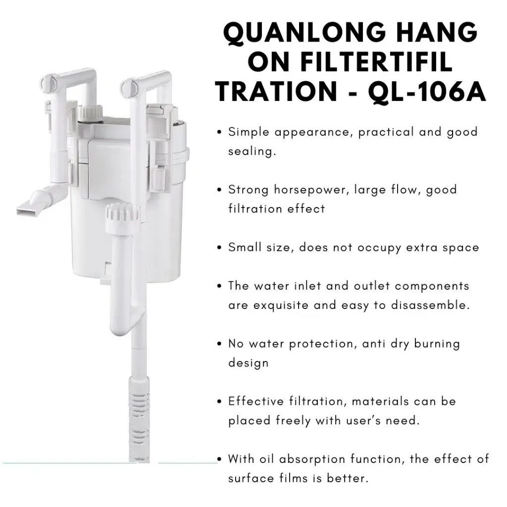 Karis Quanlong Hang-On Mini Canister Filter with Skimmer QL-106A 