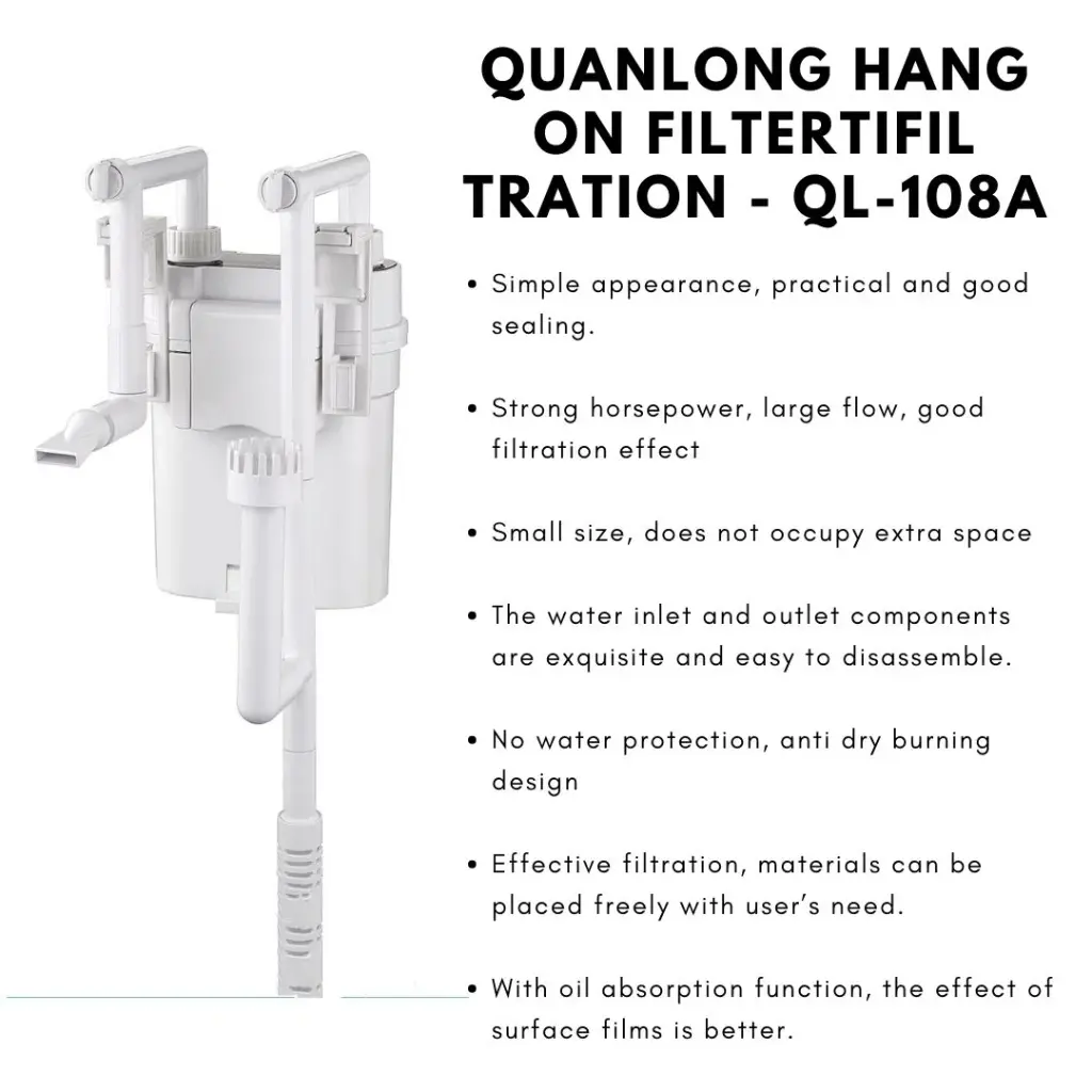 Karis Quanlong Hang-On Mini Canister Filter with Skimmer QL-108A 
