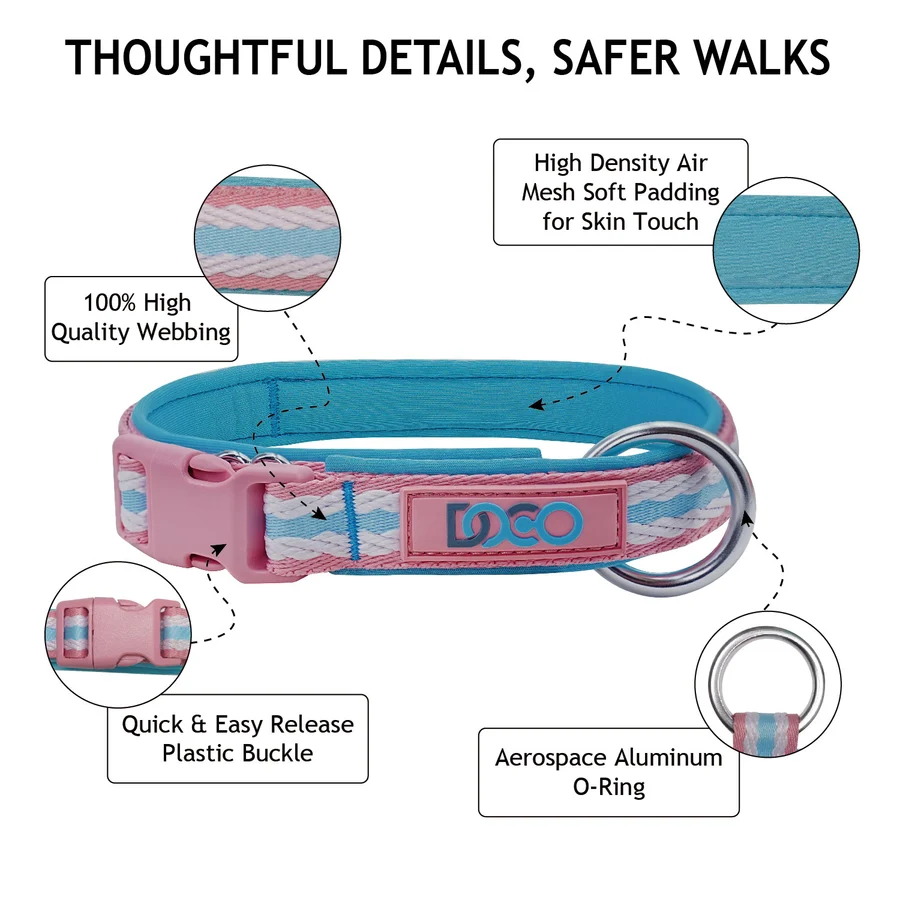 DOCO® Ultra-light Mesh Jacquard Collar-1.5 x 25-35cm [Size-XS] 