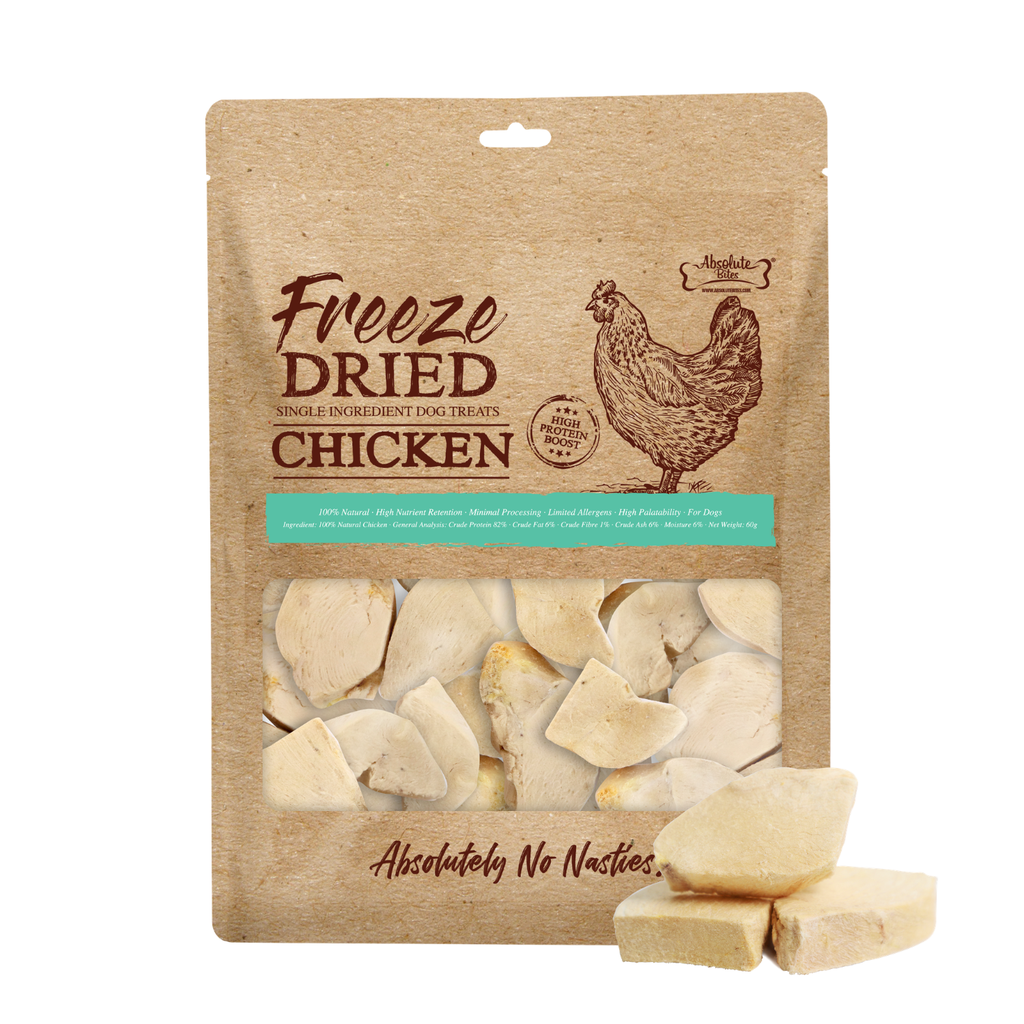 Absolute Bites Freeze Dried Dog Treats - Chicken 60g