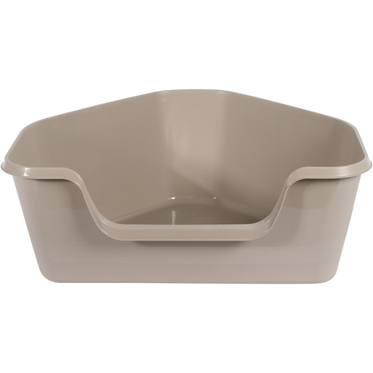 Moderna Hy Fit Cat Litter Box- Warm Grey, L 66 x W 55 x H 25.4 cm  