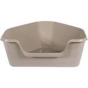 Moderna Hy Fit Cat Litter Box- Warm Grey, L 66 x W 55 x H 25.4 cm  