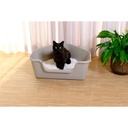 Moderna Hy Fit Cat Litter Box- Warm Grey, L 66 x W 55 x H 25.4 cm  
