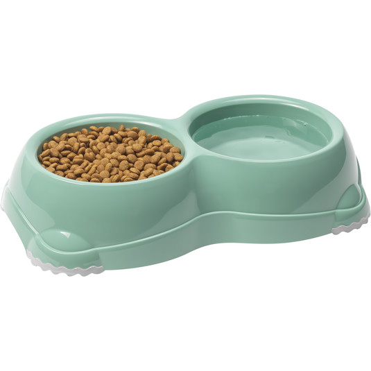 Moderna Double Smarty Bowl 26.1 x 14.4 x 5.7 cm-2x330ml-Green