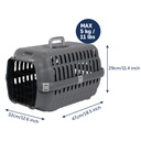 Moderna Roover Small Carrier Metal Door - Copen Blue - L 47 x W 32 x H 29 cm 