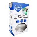 Duvo+ Steamy Slicker Brush - White [Size - XL-20x11x6.5cm] (new)