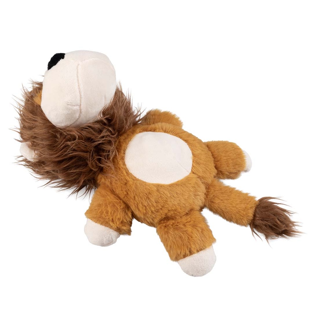 Duvo+ Plush Wildlife Lion Crackle Dog Toy 20x13x30cm - Brown (new)