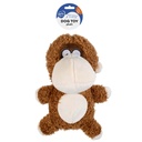 Duvo+ Plush Wildlife Monkey Crackle Dog Toy 22x13x26cm - Brown (new)
