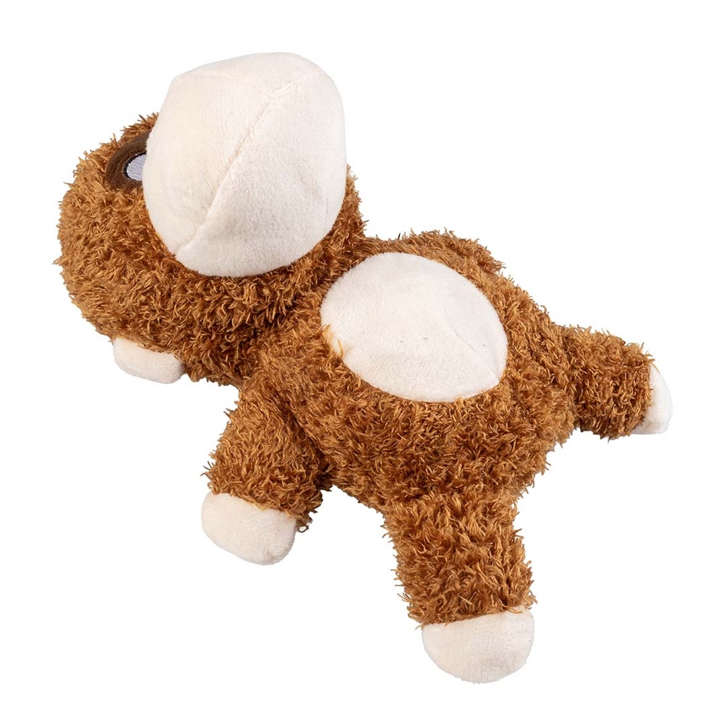 Duvo+ Plush Wildlife Monkey Crackle Dog Toy 22x13x26cm - Brown (new)