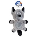 Duvo+ Plush Wildlife Coyote Crackle Dog Toy 20x13x33cm - Grey (new) 