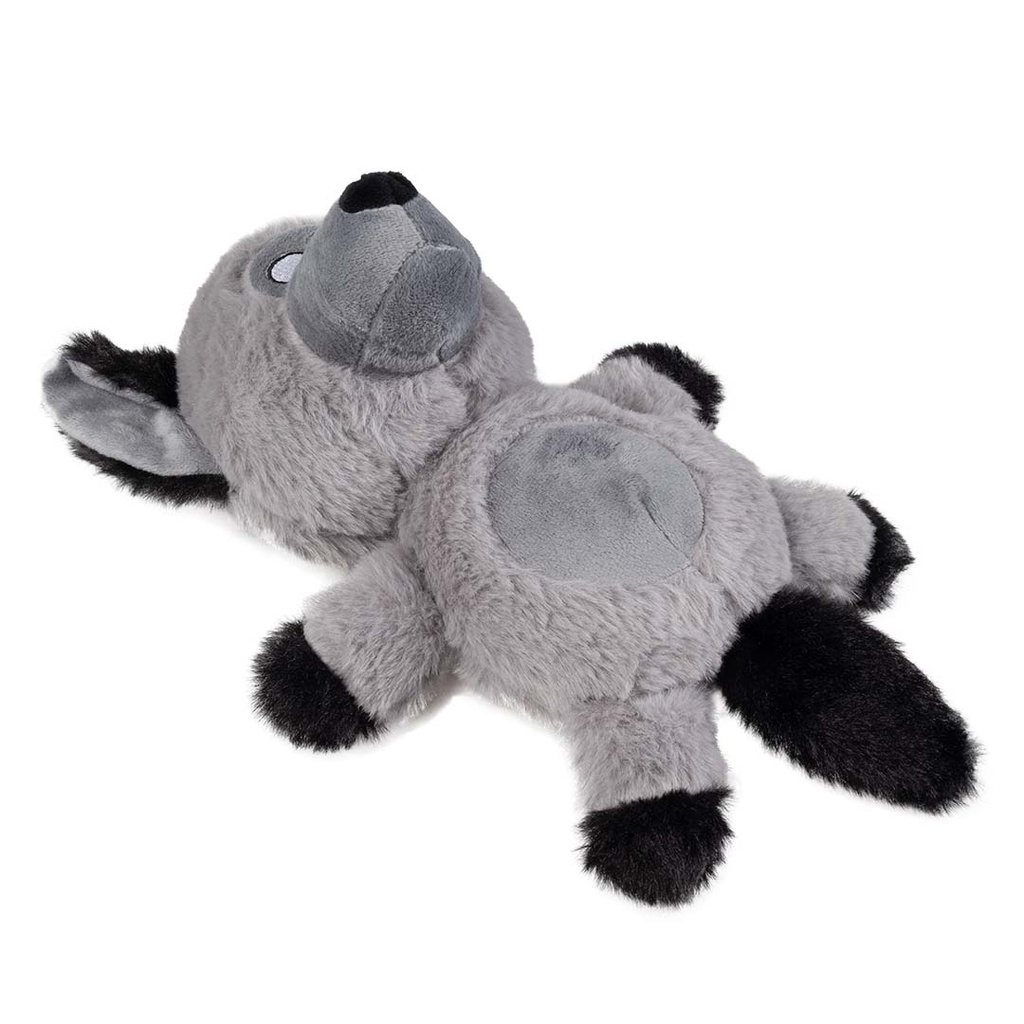 Duvo+ Plush Wildlife Coyote Crackle Dog Toy 20x13x33cm - Grey (new) 