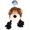 Duvo+ Plush Wildlife Lion With Rope Dog Toy 23x14x22cm - Brown (new) 