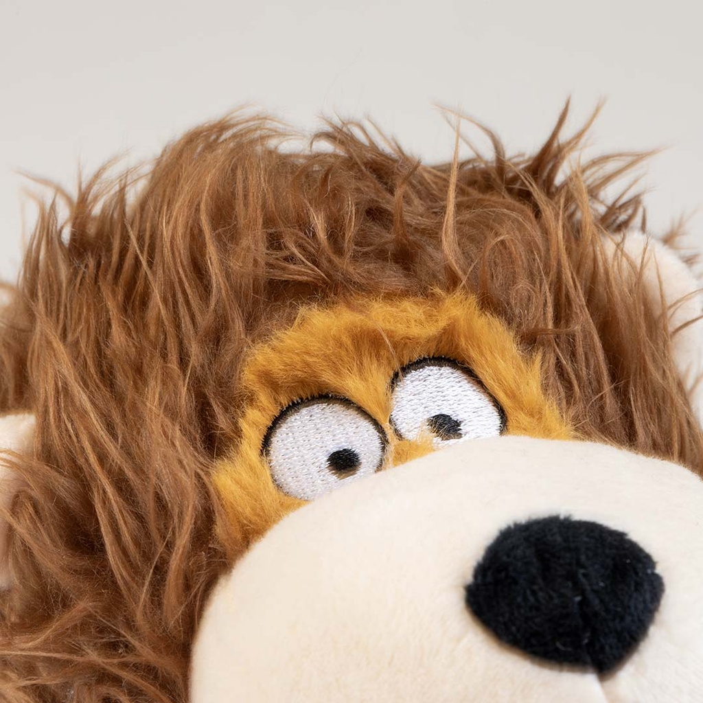 Duvo+ Plush Wildlife Lion With Rope Dog Toy 23x14x22cm - Brown (new) 