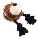Duvo+ Plush Wildlife Lion With Rope Dog Toy 23x14x22cm - Brown (new) 