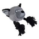 Duvo+ Plush Wildlife Coyote With Rope Dog Toy 23x14x22cm - Brown (new)  