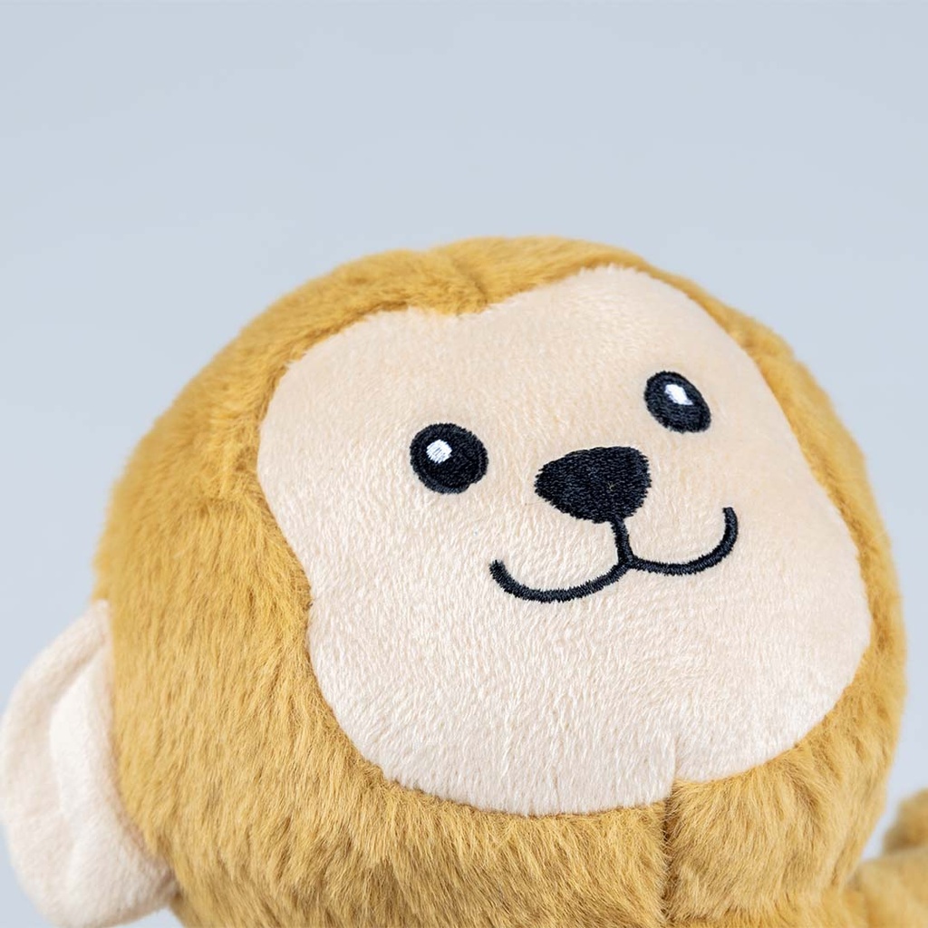 Duvo+ Plush Pawbies Monkey Crackle Dog Toy 23x9x33cm - Brown (new)   