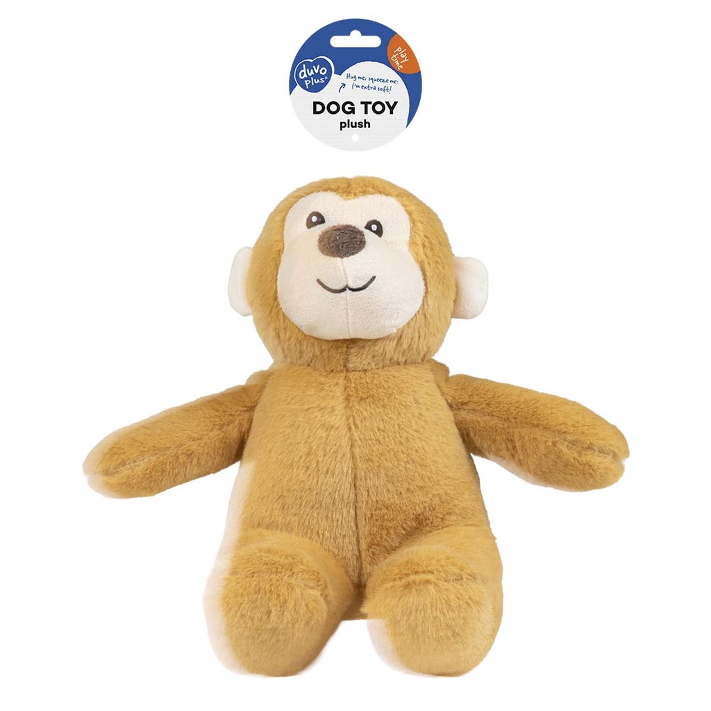 Duvo+ Plush Pawbies Monkey Dog Toy 26x17x27cm - Brown (new) 