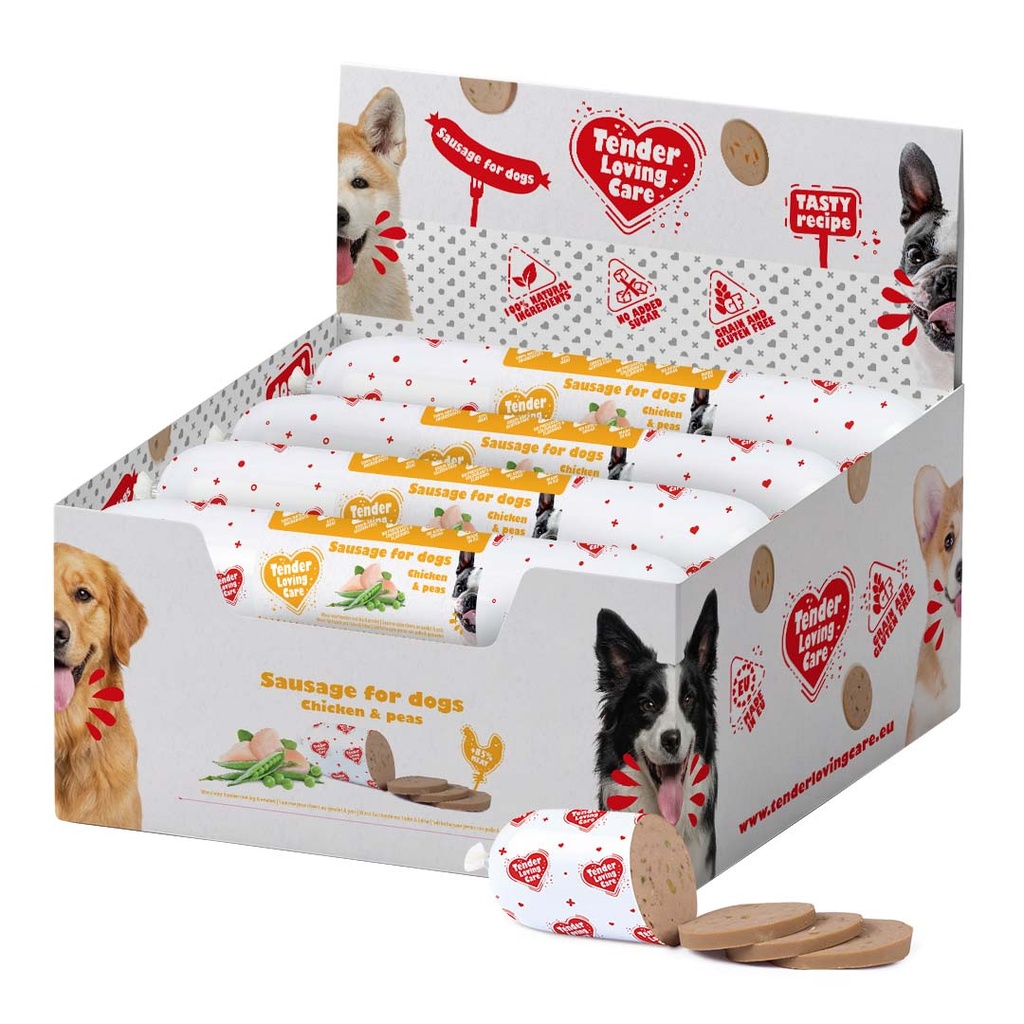 Duvo+ Sausage For Dogs - 400g [Chicken & Peas] (new)    