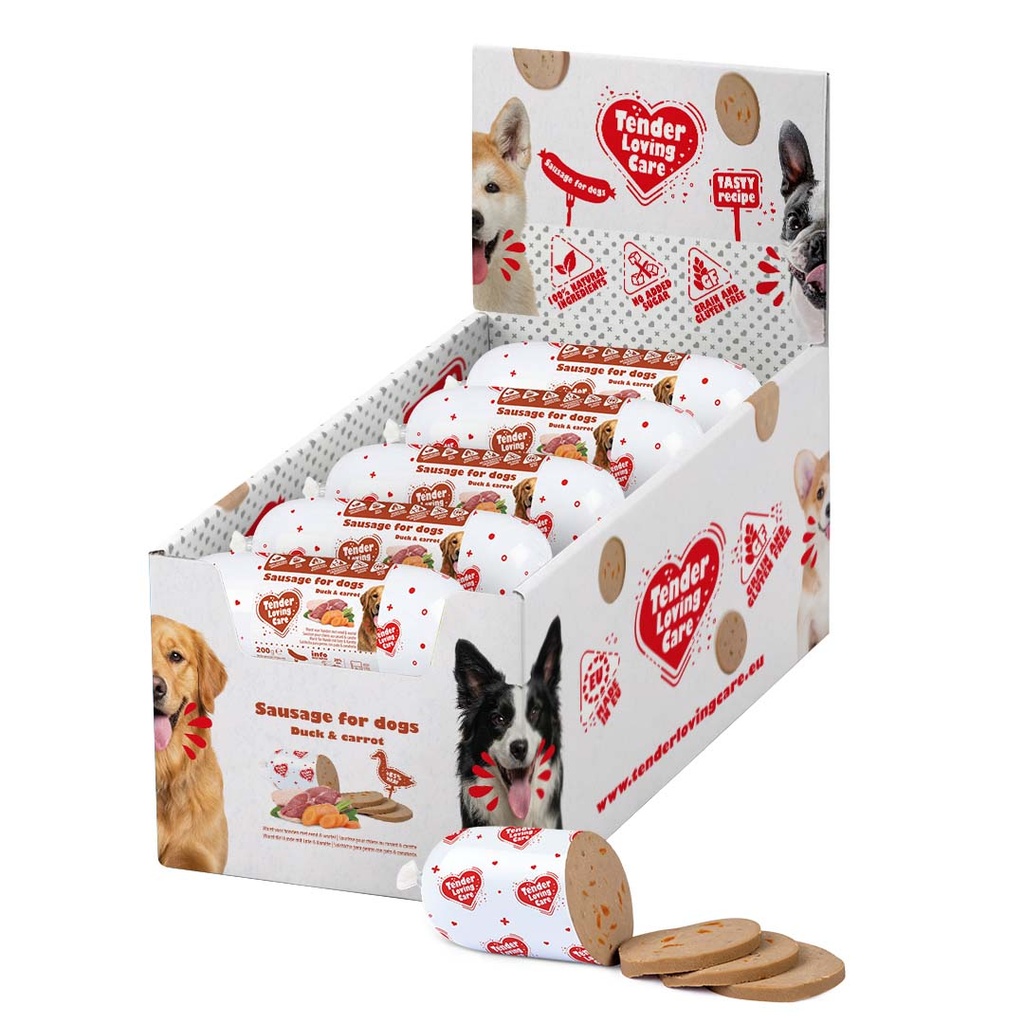 Duvo+ Sausage For Dogs - 200g [Duck & Carrot] (new)     