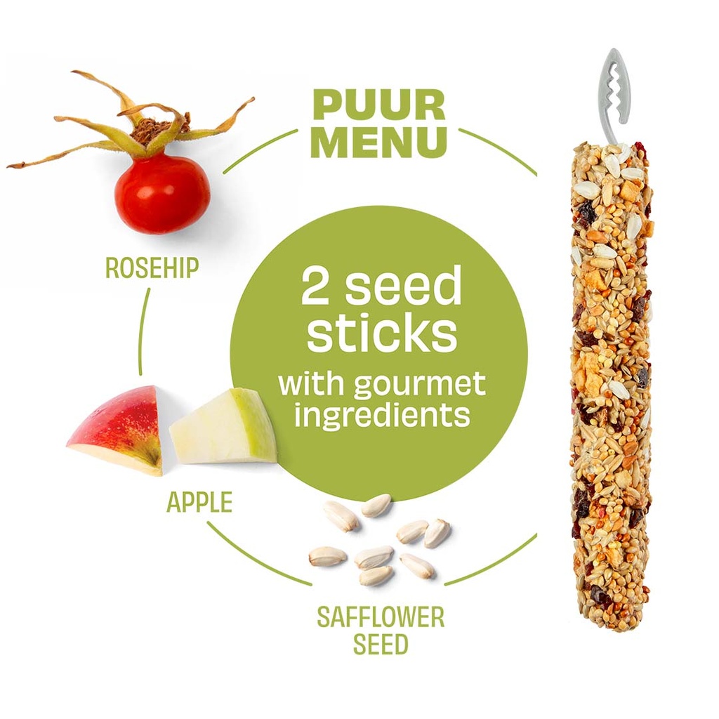 Witte Molen Puur Sticks With Rosehip & Apple For Budgie [Weight - 60g] (new)  