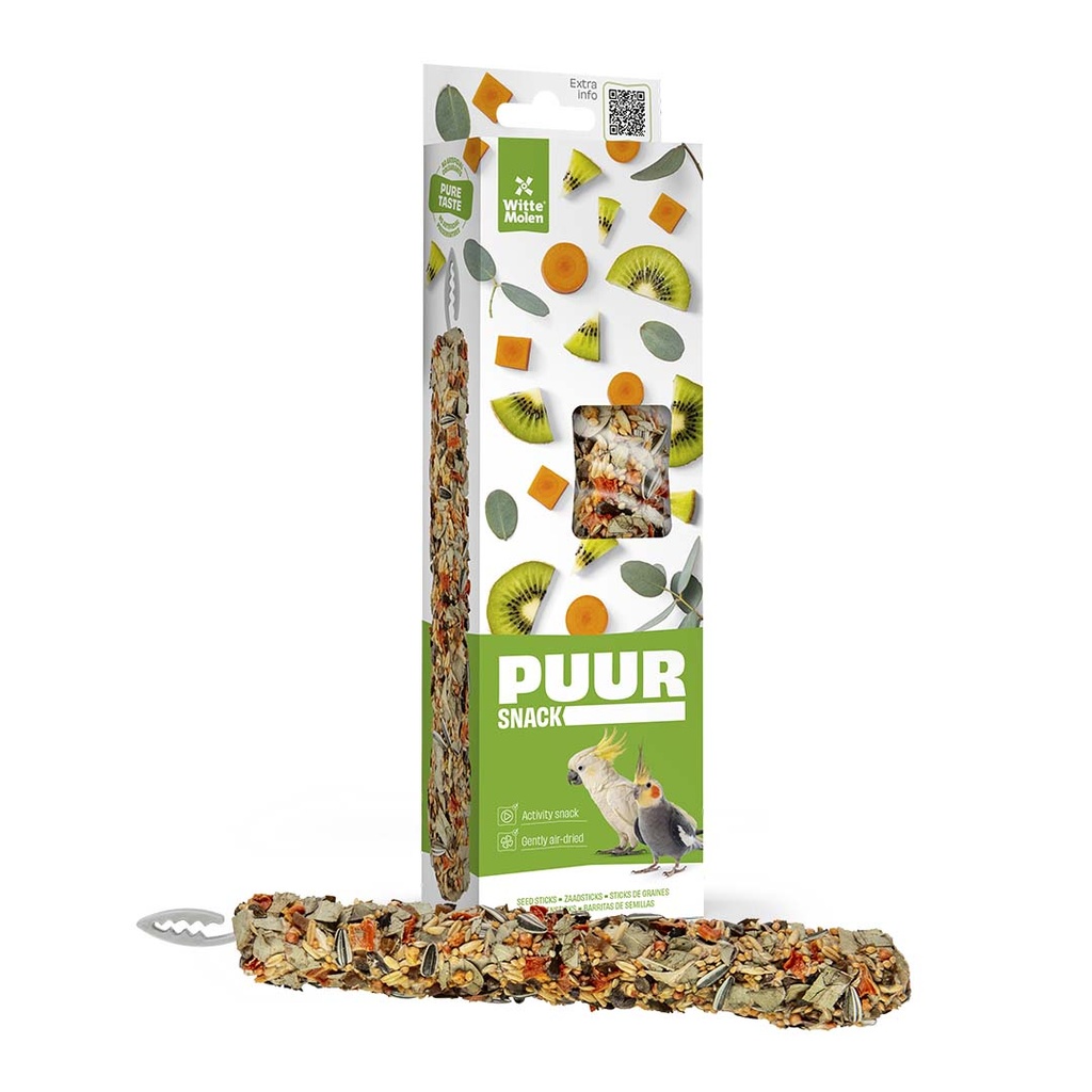Witte Molen Puur Sticks With Kiwi & Eucalyptus For Large Parakeet [Weight - 150g] (new)   
