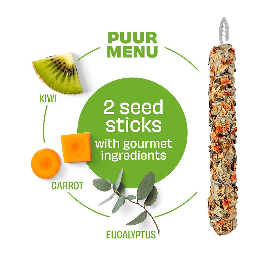 Witte Molen Puur Sticks With Kiwi & Eucalyptus For Large Parakeet [Weight - 150g] (new)   