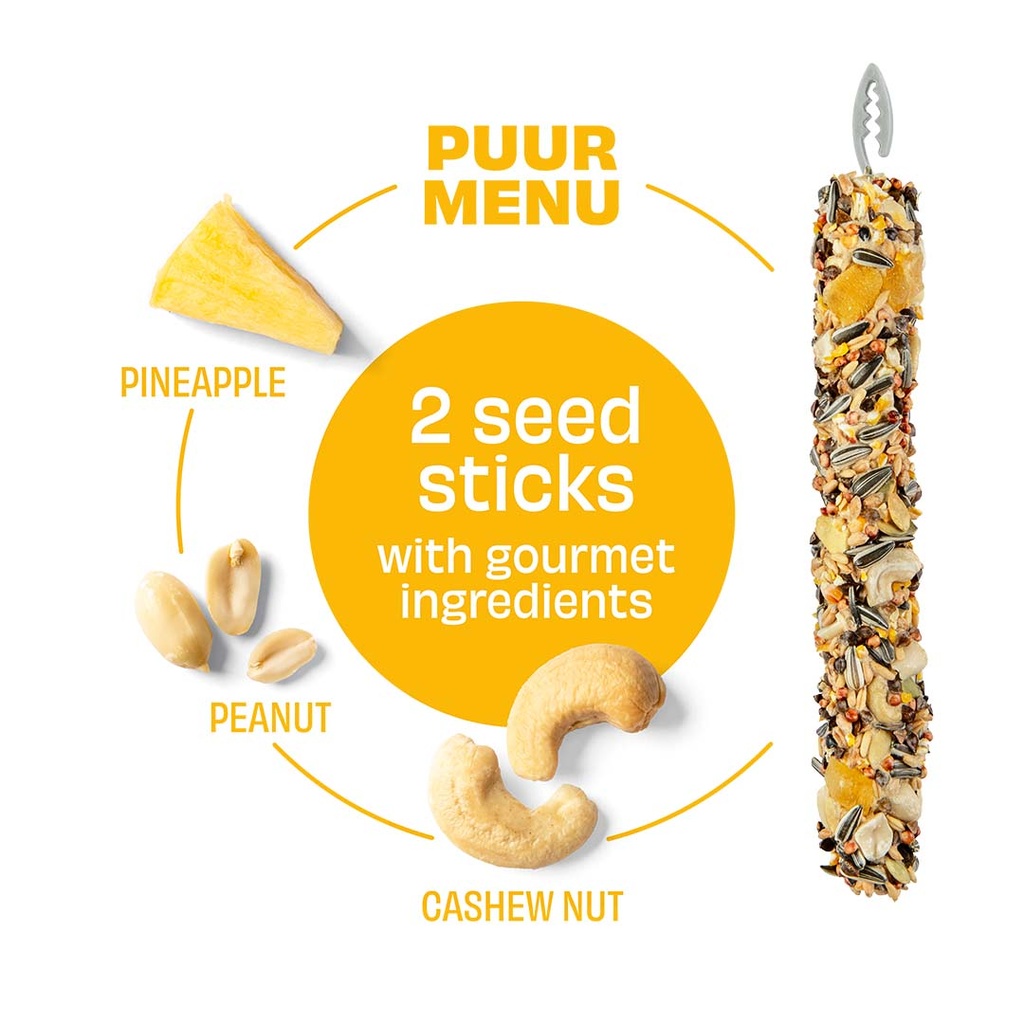 Witte Molen Puur Sticks With Peanut & Pineapple For Parrot [Weight - 170g] (new)   