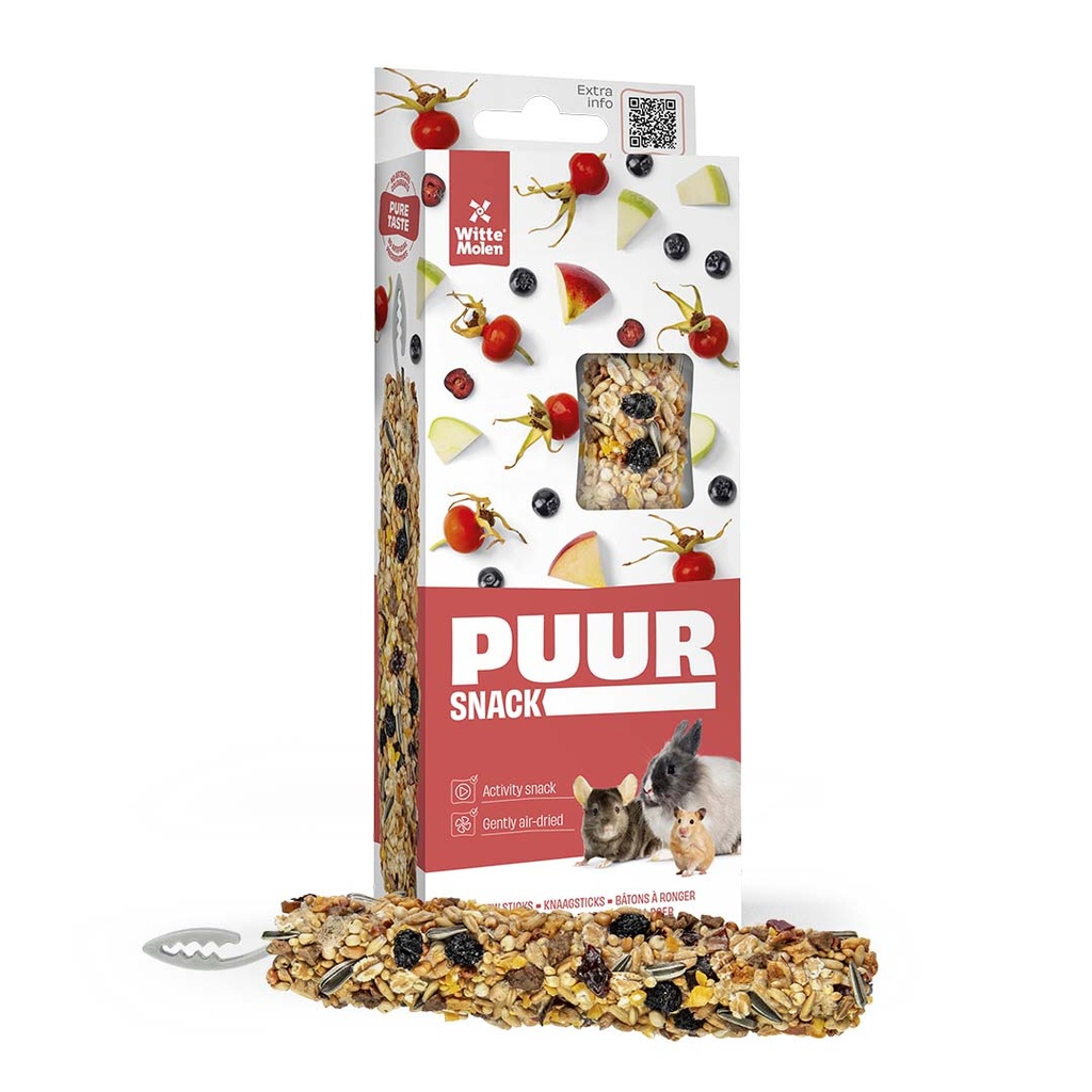 Witte Molen Chew Sticks With Apple & Chokeberry For Rabbit & Small Animals [Weight - 100g] (new)