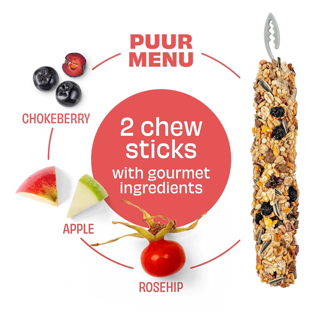 Witte Molen Chew Sticks With Apple & Chokeberry For Rabbit & Small Animals [Weight - 100g] (new)