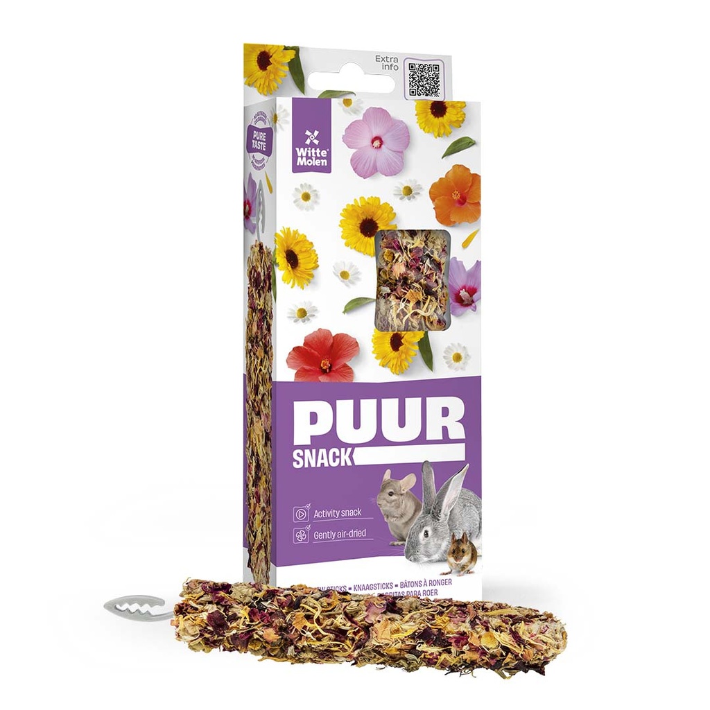 Witte Molen Chew Sticks With Hibiscus & Marigold For Rabbit & Small Animals [Weight - 80g] (new) 