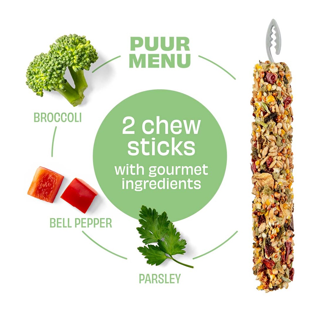 Witte Molen Chew Sticks With Broccoli & Bell Pepper For Rabbit & Small Animals [Weight - 90g] (new)  