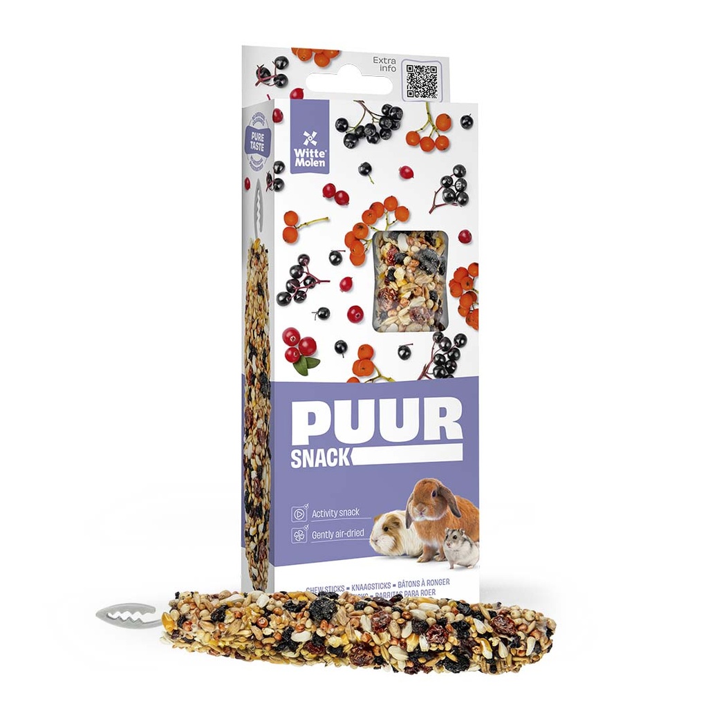 Witte Molen Chew Sticks With Cranberry & Elderberry For Rabbit & Small Animals [Weight - 90g] (new) 